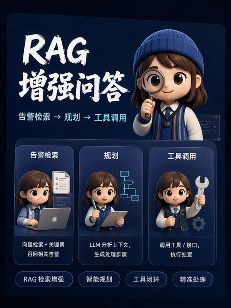 RAG 增强问答：告警检索 → 规划 → 工具调用